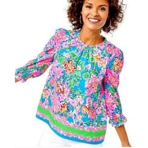 LILLY PULITZER Trista Top in Multi Rose to the Occasion